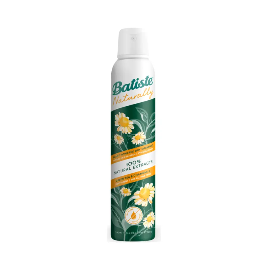 Batiste Naturally Light Scent Green Tea & Chamomile Dry Shampoo 200ml